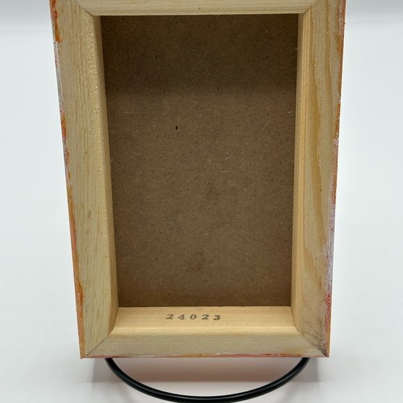 Acrylic Floral Painting with Gold and Pink Accents - Picture 5 of 5